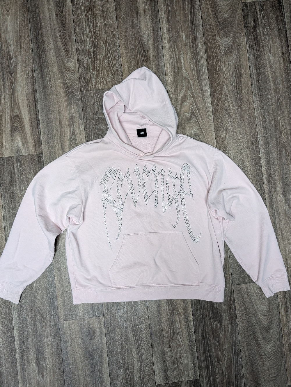 Revenge Xxxtentacion Heartbreak Bejeweled Hoodie Baby Pink Large